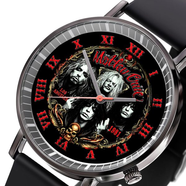 Mötley Crüe Black Leather Watch - ANHNV 3898