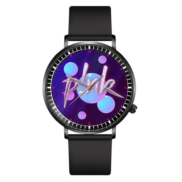 P!nk Black Leather Watch - ANHNV 3900