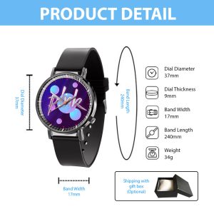 P!nk Black Leather Watch - ANHNV 3900