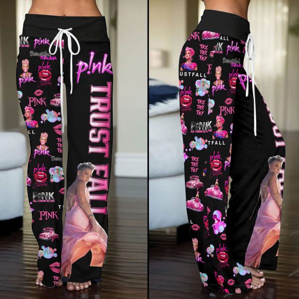 P!nk High-Waisted Straight-Leg Trousers - ANHNV 3942