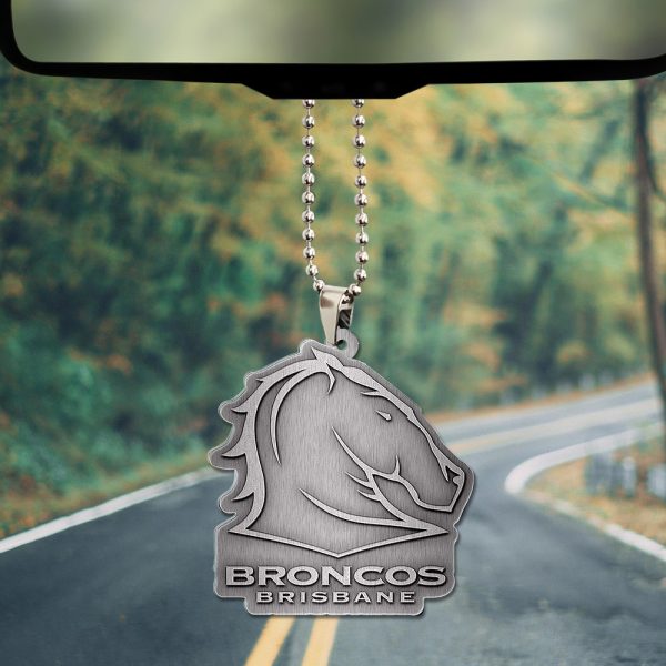 Brisbane Broncos Custom Shape 2-sided Acrylic Car Ornament - TANTN 4942