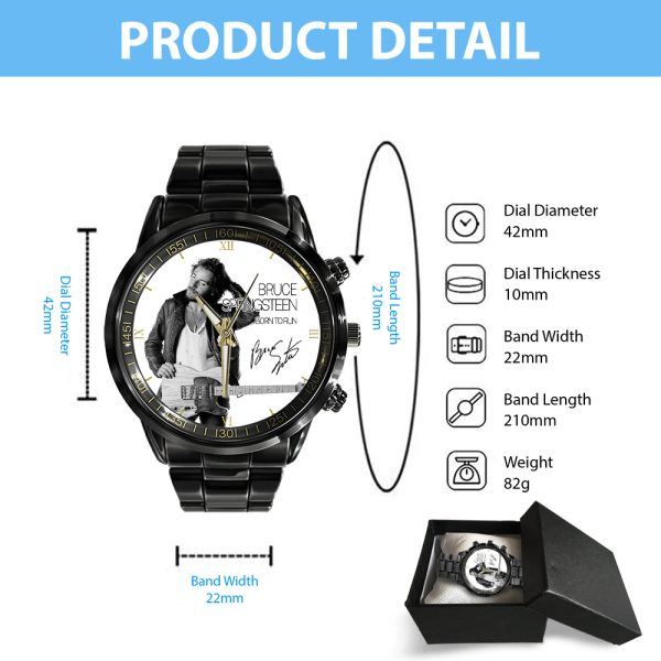 Bruce Springsteen Black Stainless Steel Watch - HOATT 4555