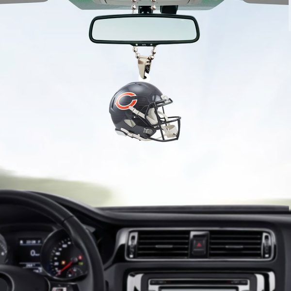 Chicago Bears Custom Shape 2-sided Acrylic Car Ornament - TANTN 4874