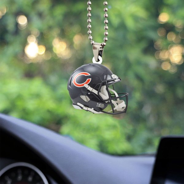 Chicago Bears Custom Shape 2-sided Acrylic Car Ornament - TANTN 4874