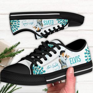 Elvis Presley Low Top Canvas Shoes - VANDH 2676