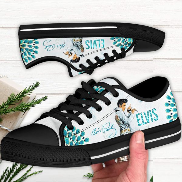 Elvis Presley Low Top Canvas Shoes - VANDH 2676