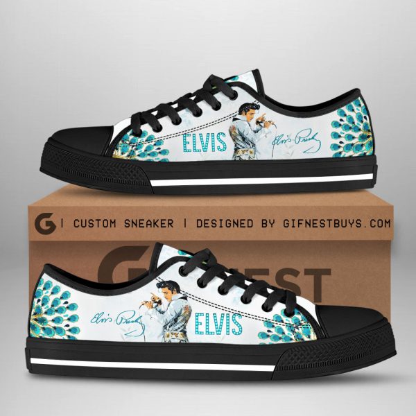 Elvis Presley Low Top Canvas Shoes - VANDH 2676