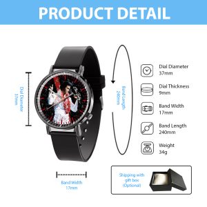 Elvis Presley Black Leather Watch - HOATT 4485