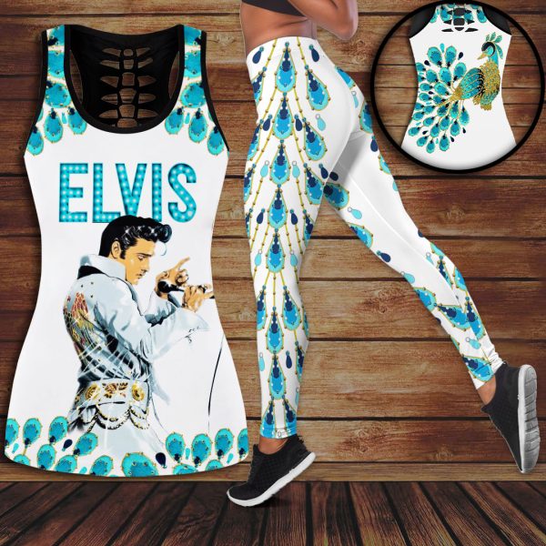 Elvis Presley Hollow Tank Top Leggings - VANDH 2624