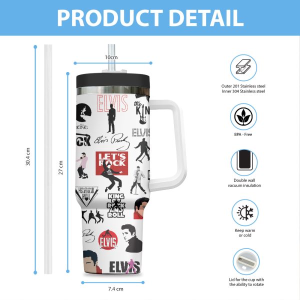 Elvis Presley 40oz Stanley Tumbler - HOATT 4575