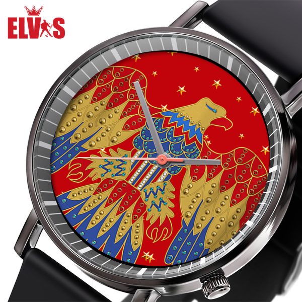 Elvis Presley Black Leather Watch - TANTN 4771