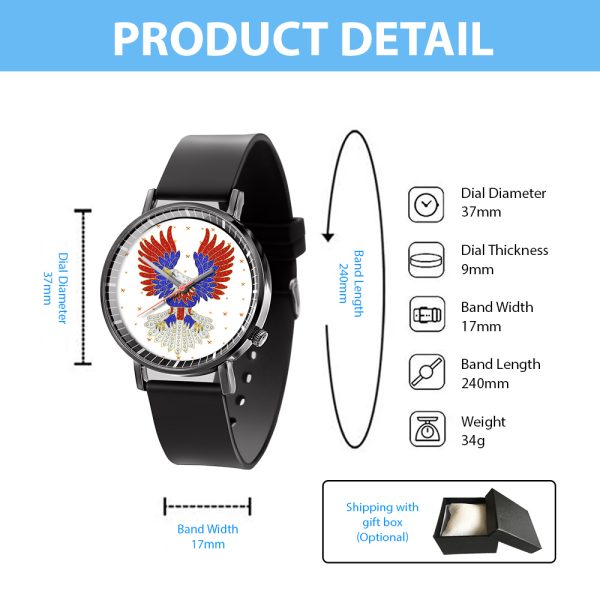 Elvis Presley Black Leather Watch - TANTN 4772