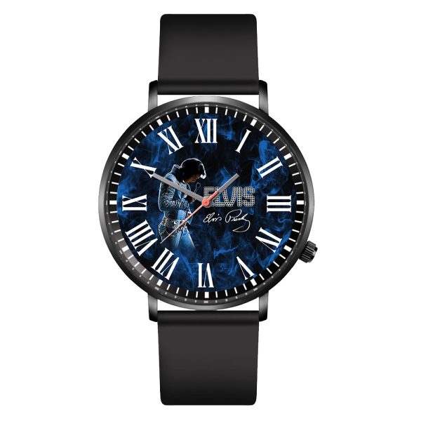 Elvis Presley Black Leather Watch - HOATT 4435