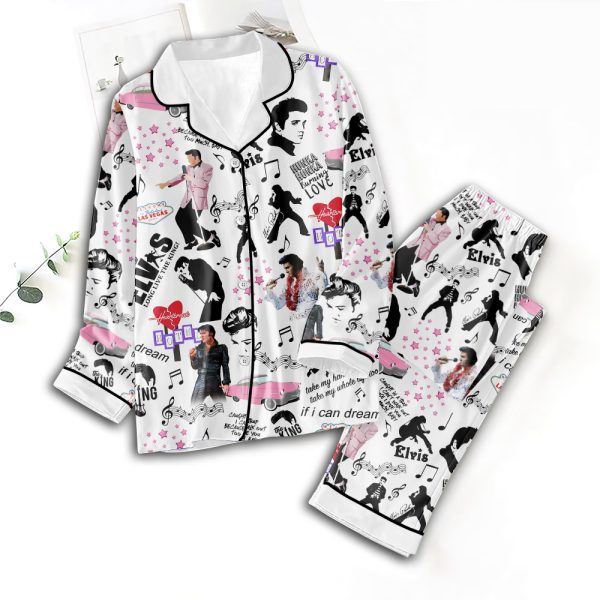 Elvis Presley Button Down Pajamas Set – TANTN 5610