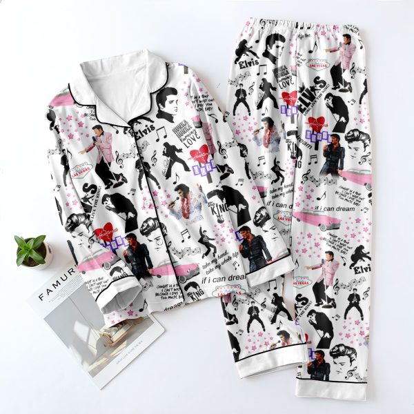 Elvis Presley Button Down Pajamas Set – TANTN 5610