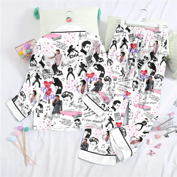 Elvis Presley Button Down Pajamas Set – TANTN 5610