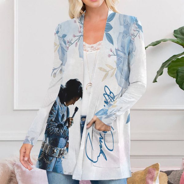 Elvis Presley Women’s Patch Pocket Cardigan – MAITM 6056