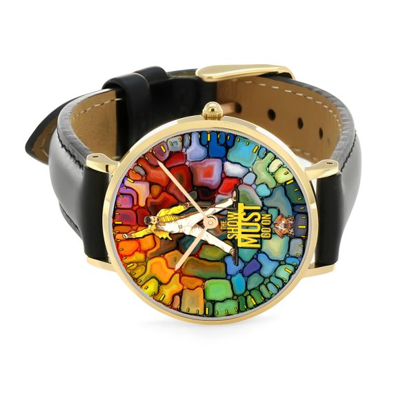 Freddie Mercury Black Stitched Leather Watch - MAITM 6190