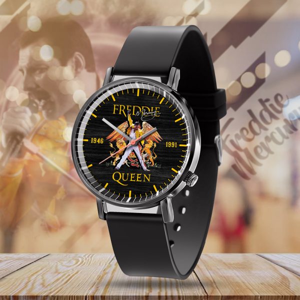 Freddie Mercury Black Leather Watch - MAITM 6027