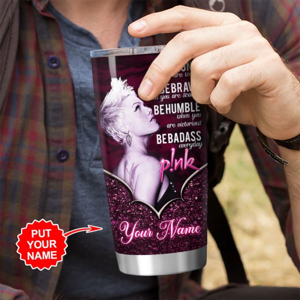 Personalized P!nk Tumbler Cup - GNE 064