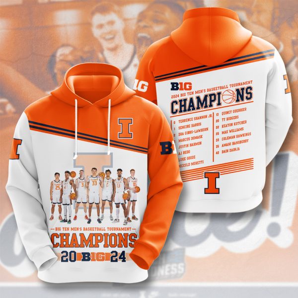 Illinois Fighting Illini men's basketball 3D Apparel - MAITM 6128