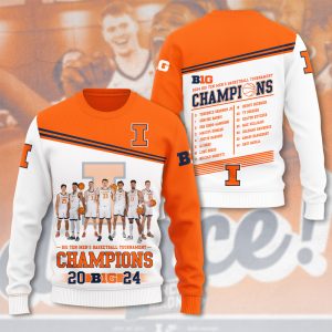 Illinois Fighting Illini men's basketball 3D Apparel - MAITM 6128