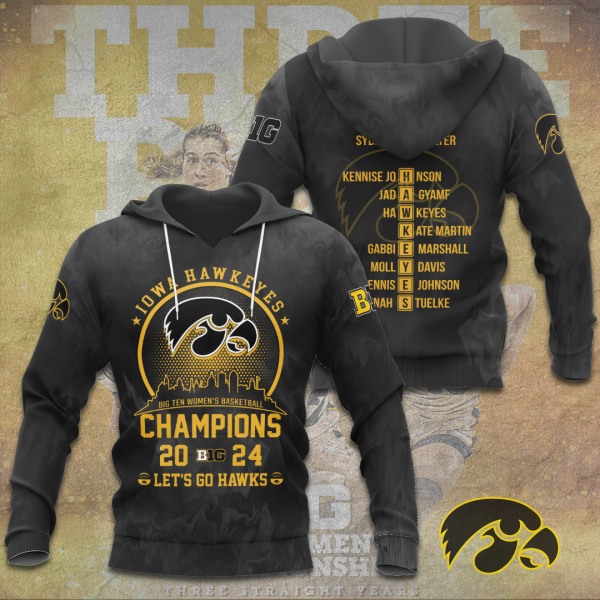 Iowa Hawkeyes Women's Basketball 3D Apparel - TANTN 4868