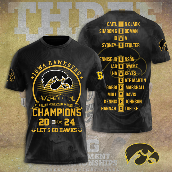 Iowa Hawkeyes Women's Basketball 3D Apparel - TANTN 4868