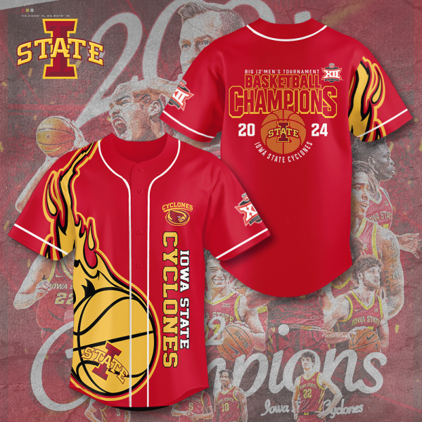 Iowa State Cyclones Men's Basketball Baseball Jersey - TANTN 5085