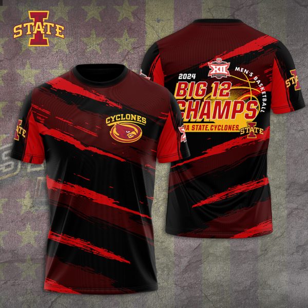 Iowa State Cyclones Men's Basketball 3D Apparel - TANTN 5082