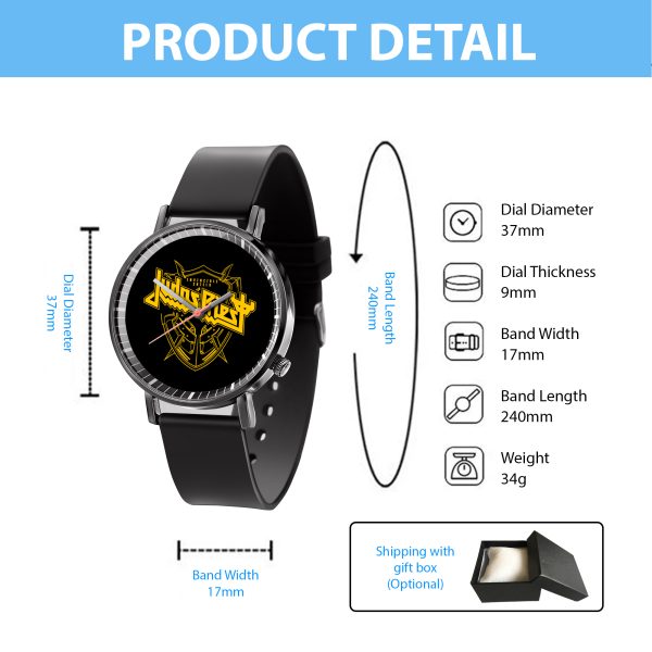 Judas Priest Black Leather Watch - TANTN 4711