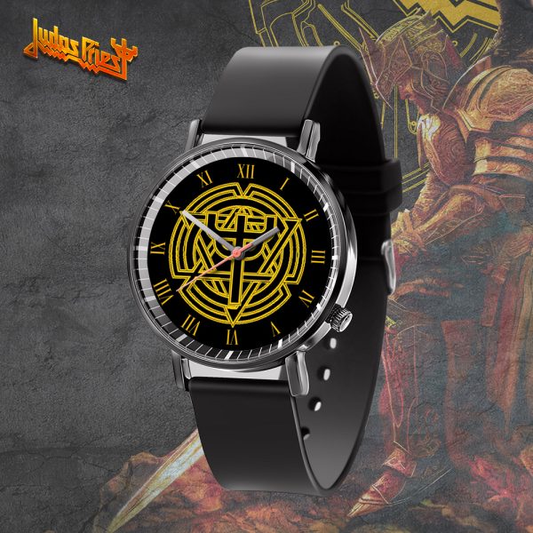 Judas Priest Black Leather Watch - TANTN 4710