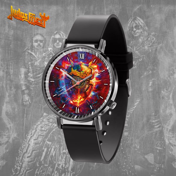 Judas Priest Black Leather Watch - TANTN 4712