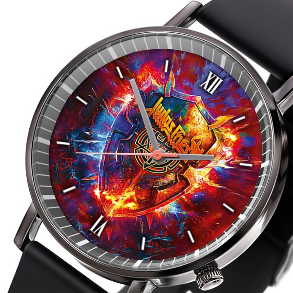 Judas Priest Black Leather Watch - TANTN 4712