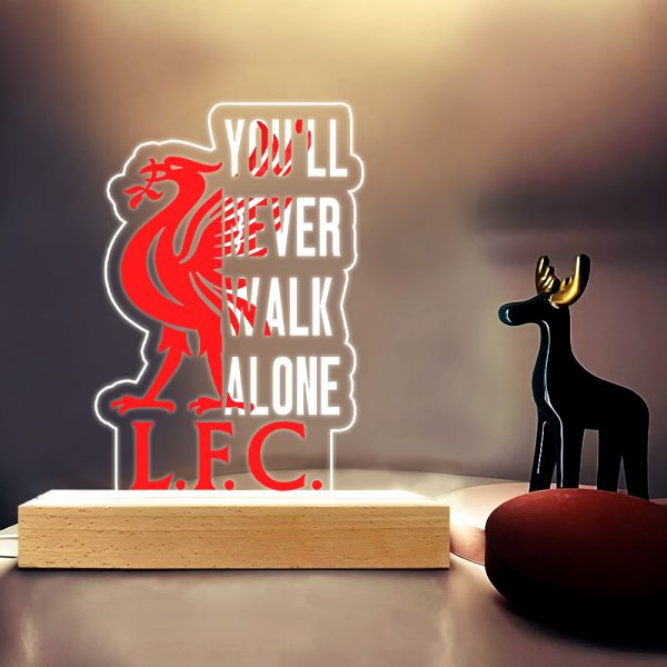 Liverpool FC Led Light with Wooden Base (7 Colors) - TANTN 5080