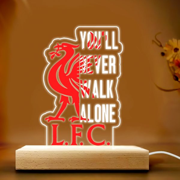 Liverpool FC Led Light with Wooden Base (7 Colors) - TANTN 5080