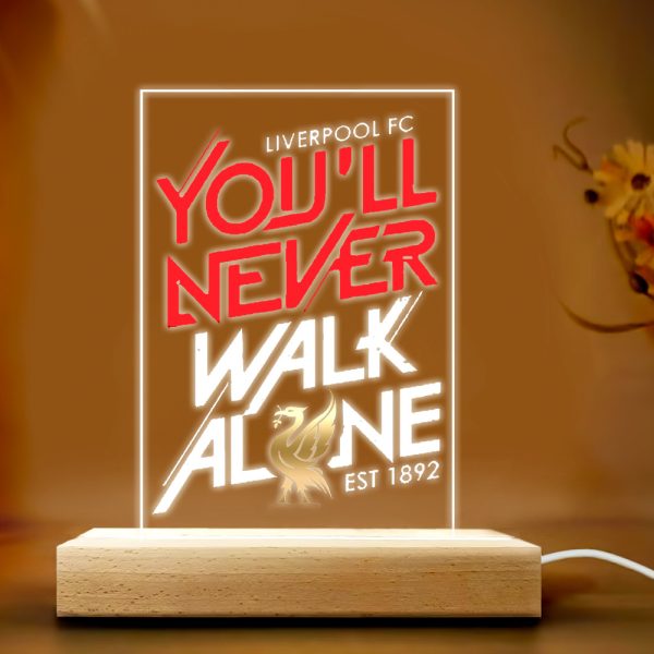 Liverpool FC Led Light with Wooden Base (7 Colors) - TANTN 5081