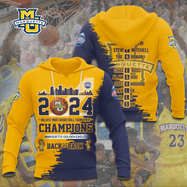 Marquette Golden Eagles Men's Basketball 3D Apparel - TANTN 5050