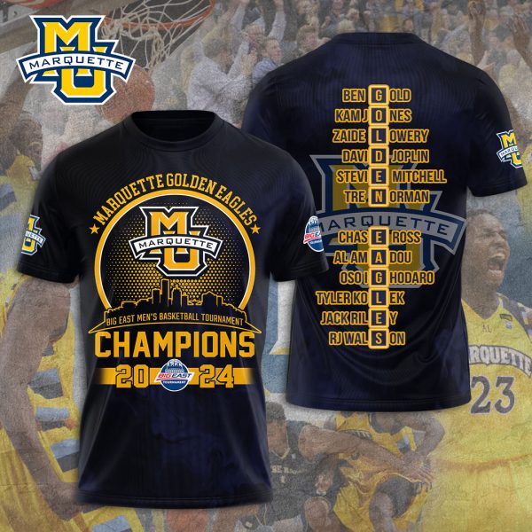 Marquette Golden Eagles Men's Basketball 3D Apparel - TANTN 5052