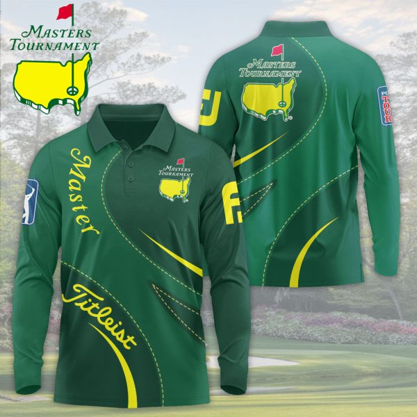 Golf Masters Tournament TITL 3D Long Sleeve Polo Shirt - MAITM 5761