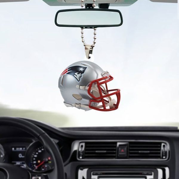 New England Patriots Custom Shape 2-sided Acrylic Car Ornament - TANTN 4908