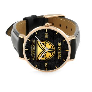 Personalized New Zealand Warriors Black Stitched Leather Watch - TANTN 5077