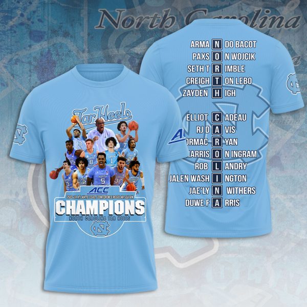 North Carolina Tar Heels Men's Basketball 3D Apparel - MAITM 6047