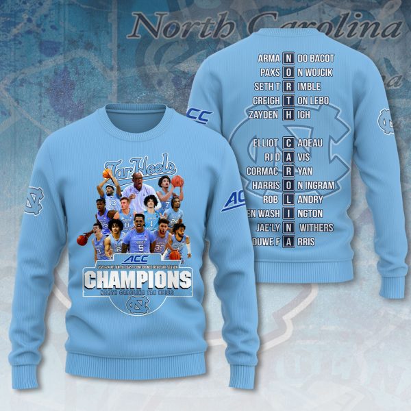 North Carolina Tar Heels Men's Basketball 3D Apparel - MAITM 6047