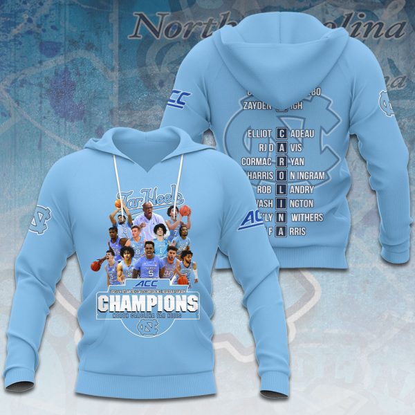 North Carolina Tar Heels Men's Basketball 3D Apparel - MAITM 6047
