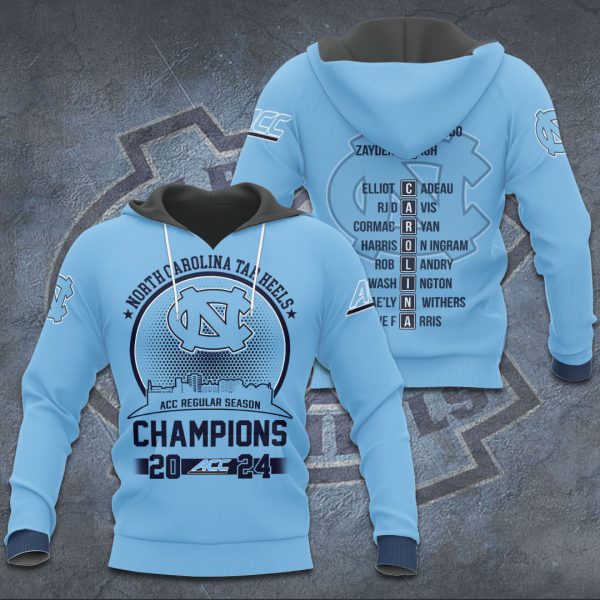 North Carolina Tar Heels Men's Basketball 3D Apparel - TANTN 4995