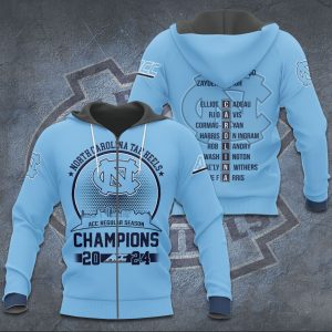 North Carolina Tar Heels Men's Basketball 3D Apparel - TANTN 4995