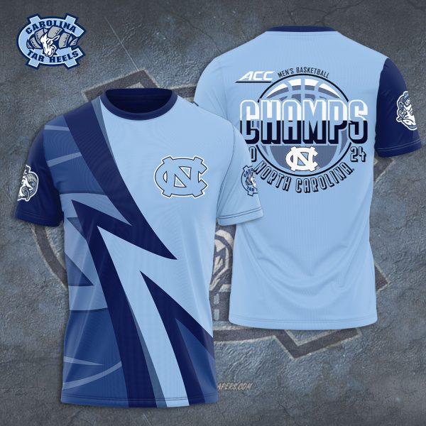 North Carolina Tar Heels Men's Basketball 3D Apparel - TANTN 4996
