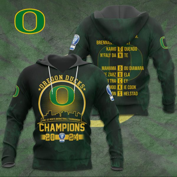 Oregon Ducks Men's Basketball 3D Apparel - TANTN 5042