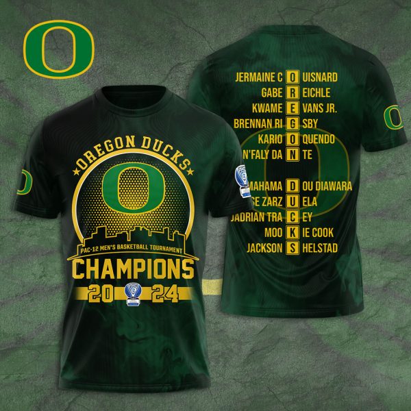 Oregon Ducks Men's Basketball 3D Apparel - TANTN 5042